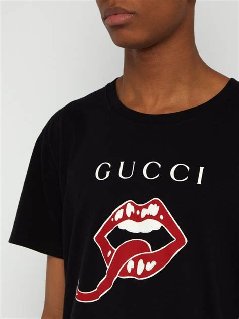 gucci lip t shirt